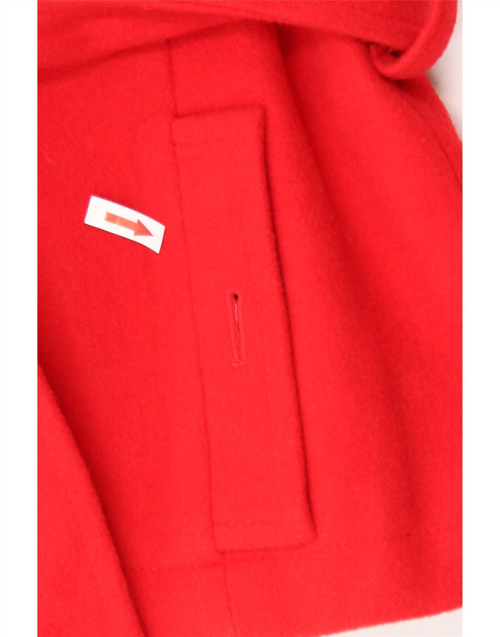 Moschino Chaqueta de lona militar para mujer Reino Unido 12 Lana roja mediana
