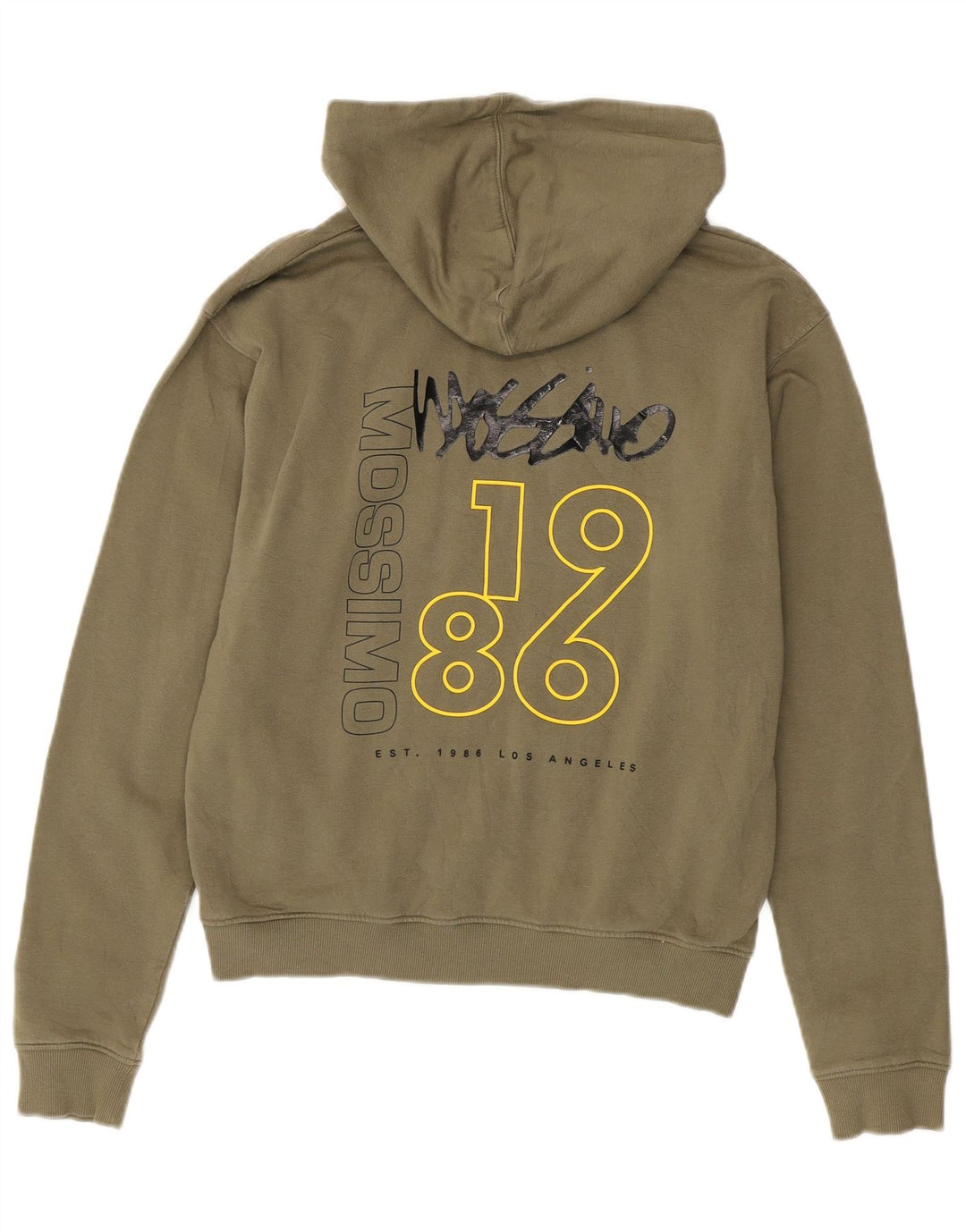 Mossimo Sudadera con capucha gráfica para mujer US 12 Grande Caqui Algodón