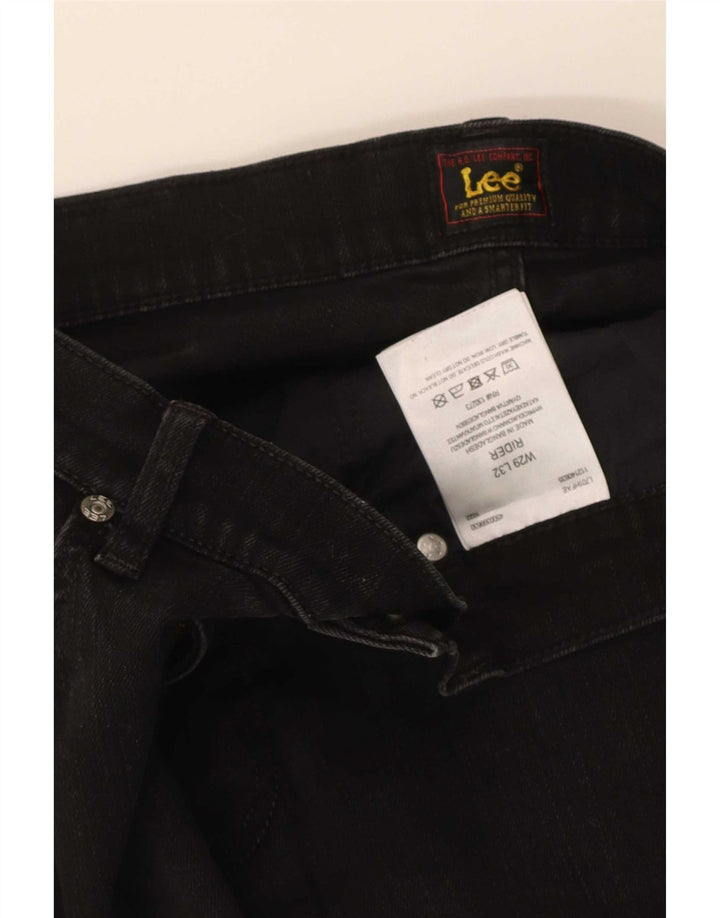 Lee Vaqueros Cortos Rider para Hombre W29 L25 Algodón Negro