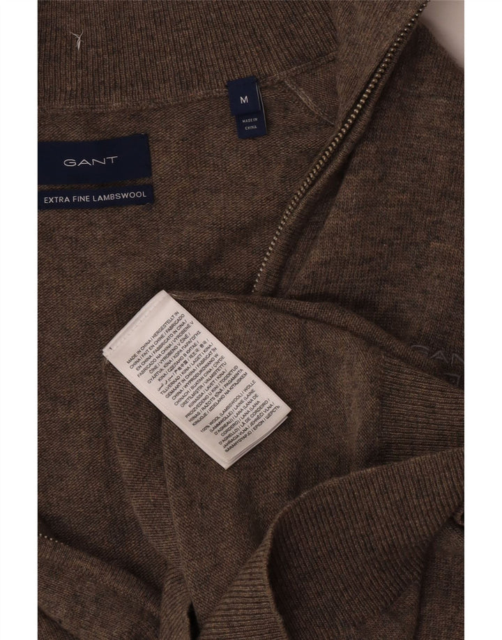 GANT Jersey tipo cárdigan de lana moteada en marrón medio para hombre