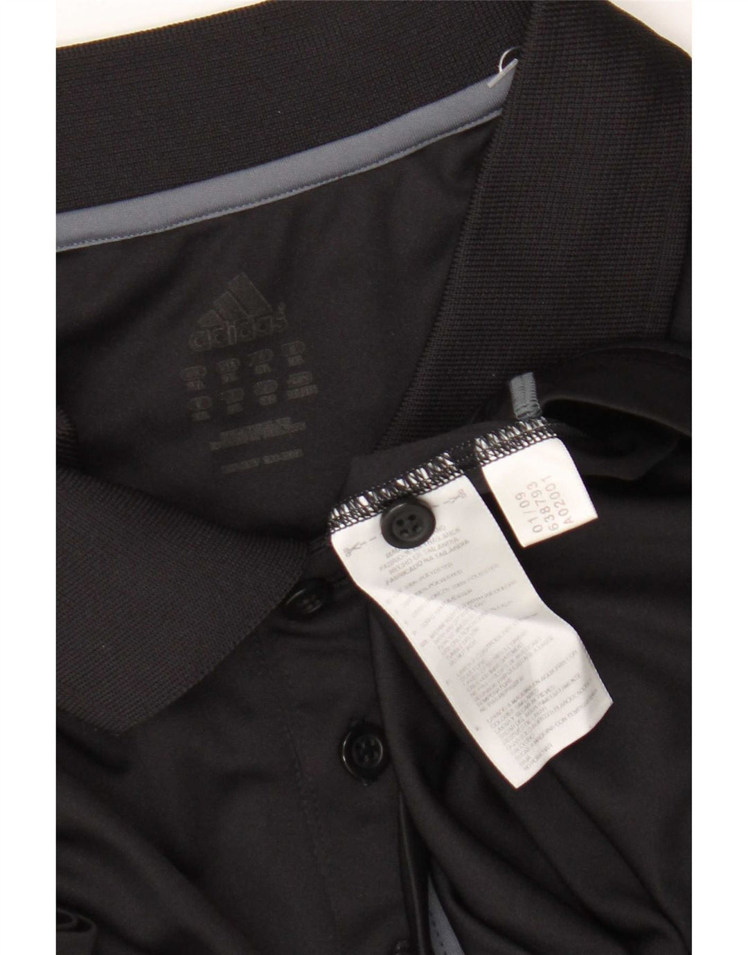 Polo Adidas Hombre 2XL Poliéster Negro