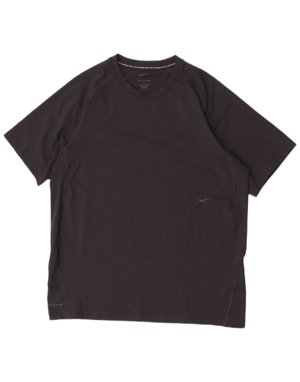 Nike - Camiseta Dri Fit para hombre, talla grande, poliéster negro