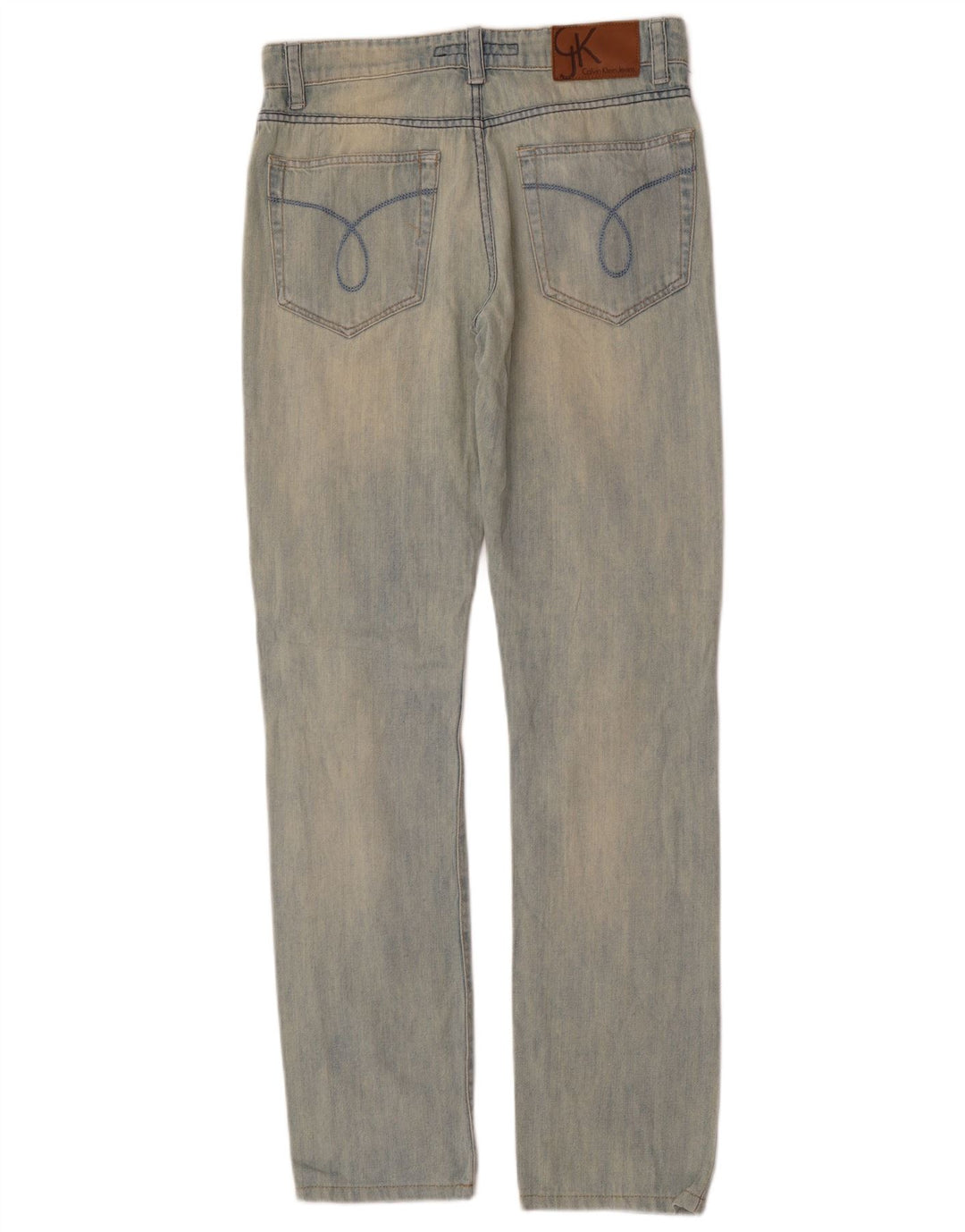 Vaqueros Rectos Calvin Klein Mujer W29 L32 Algodón Azul