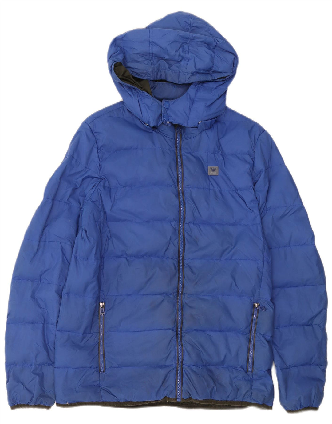 Armani Junior Chaqueta acolchada con capucha para niño 15-16 años Poliamida azul