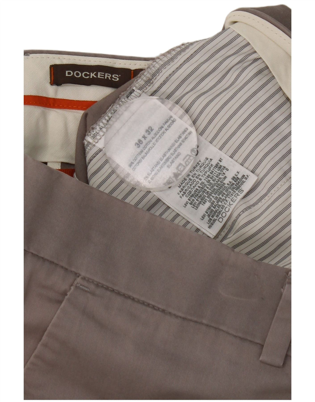 Dockers Pantalón chino de corte regular para hombre W36 L32 Algodón gris