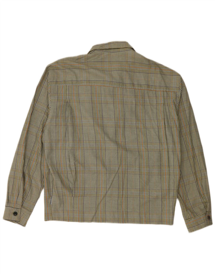 Fresh Jive Chaqueta Bomber para Hombre UK 40 Large Green Check Cotton