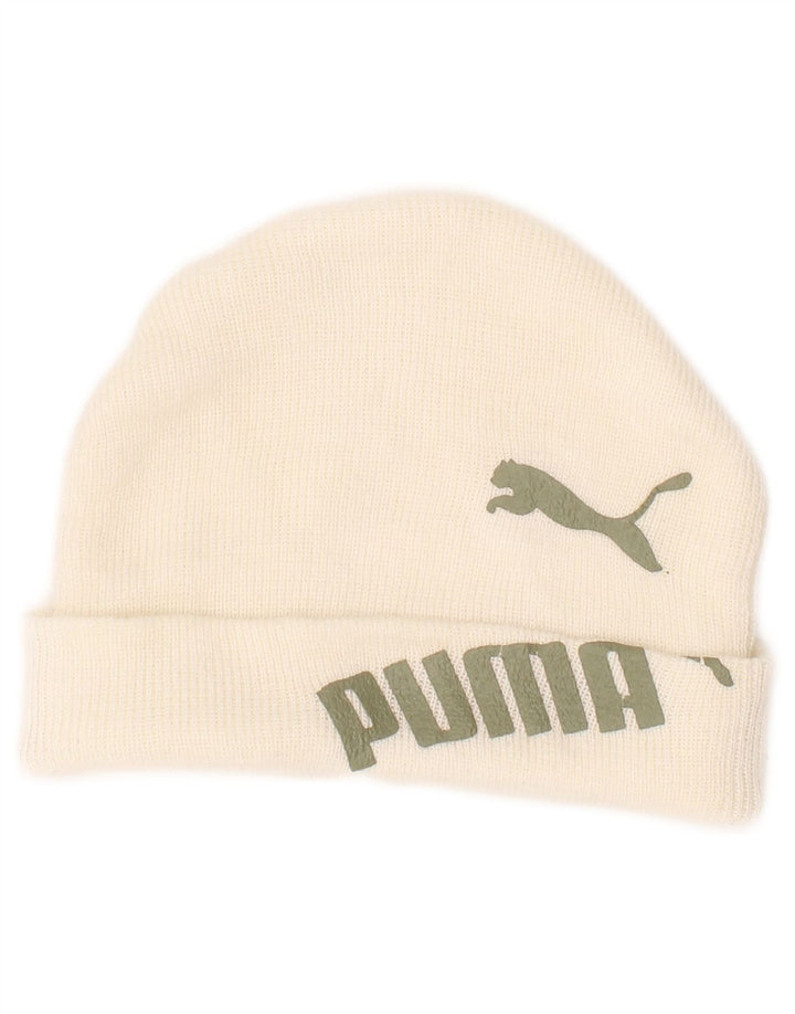 Puma Gorro de Punto Gráfico para Hombre Talla única Blanco