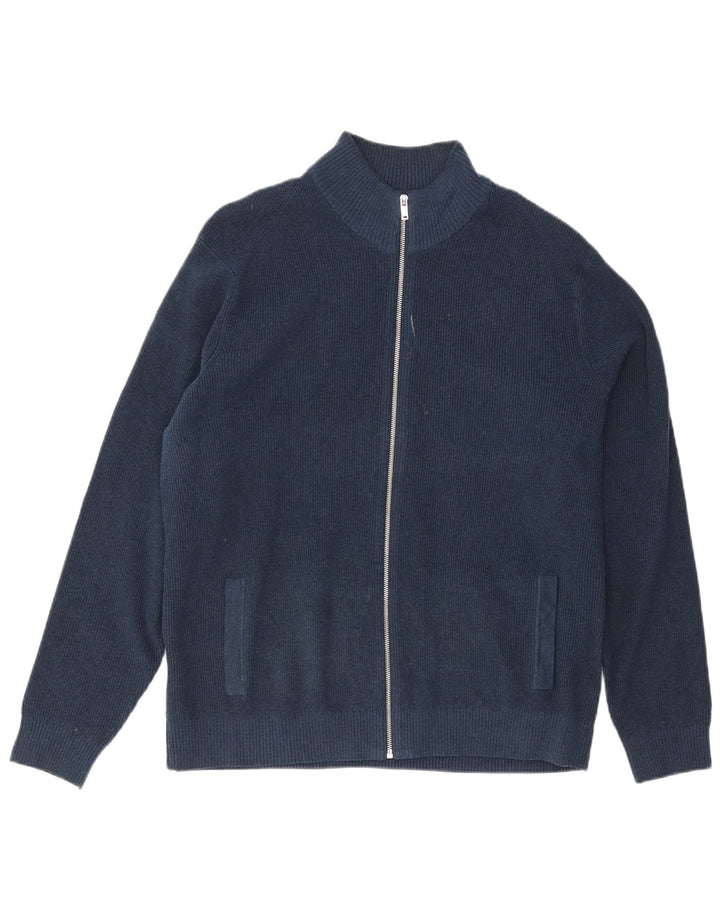 Marks & Spencer Suéter tipo cárdigan para hombre XL Poliéster azul marino