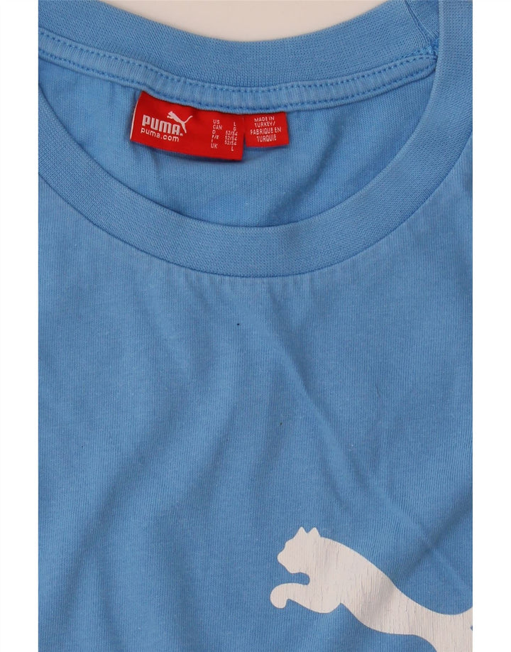 PUMA Camiseta sin mangas con gráfico para hombre, talla grande, azul
