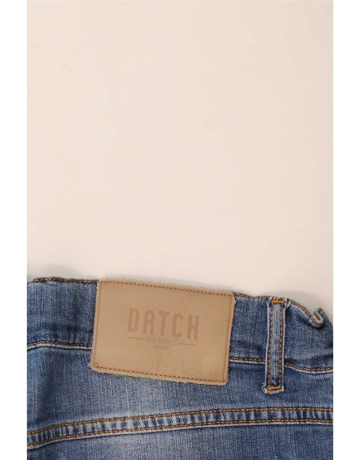 Datch Pantalones cortos de mezclilla con estampado desgastado para mujer grande W32 Azul