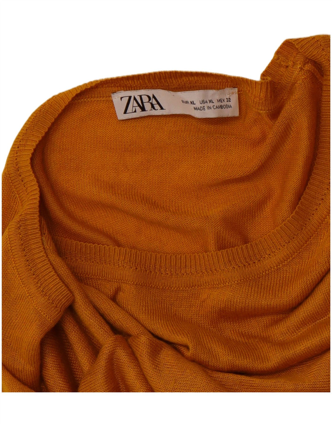 Jersey ZARA Mujer con Cuello Barco ES 40 XL Naranja Sintético
