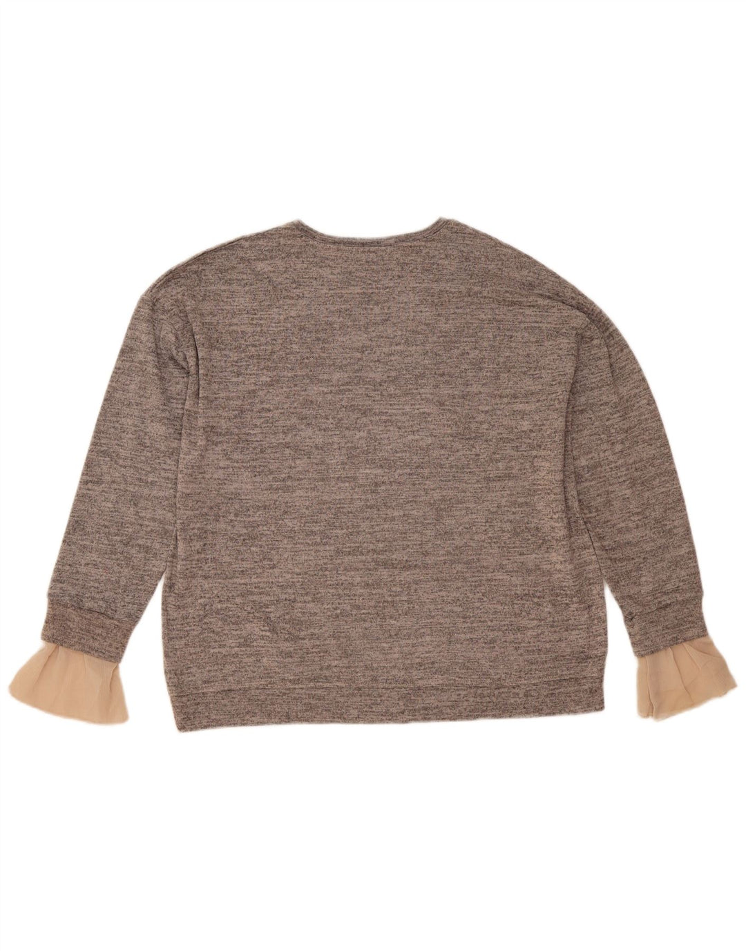 Zara Mujer Sudadera Jumper UK 44 Gris Medio Moteado