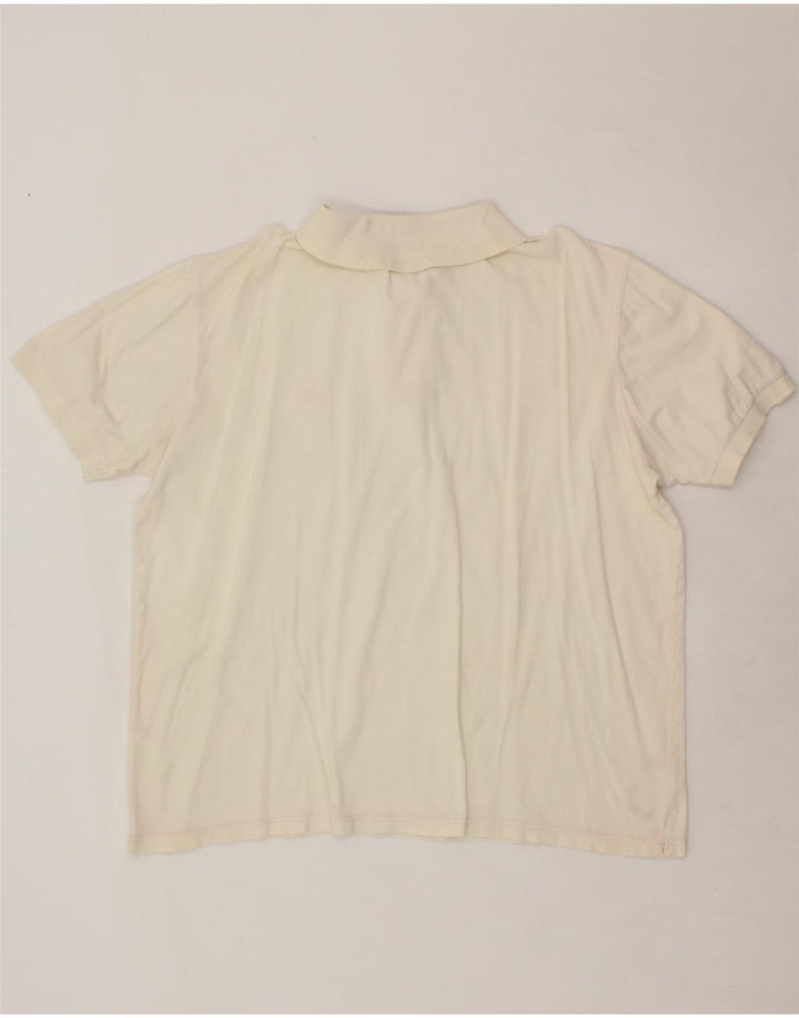SERGIO TACCHINI Mens Polo Shirt Large Off White Vintage Sergio Tacchini and Second-Hand Sergio Tacchini from Messina Hembry 