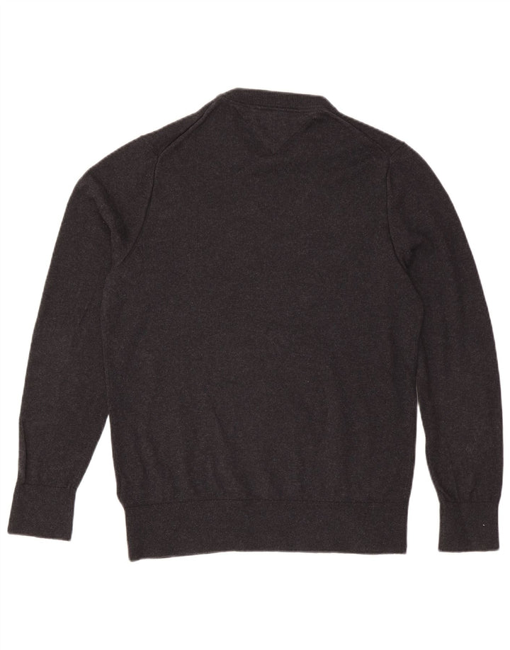 Tommy Hilfiger Jersey con cuello redondo para hombre de algodón gris medio