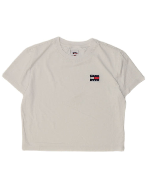 Tommy Hilfiger Camiseta corta para mujer UK 10 Small White