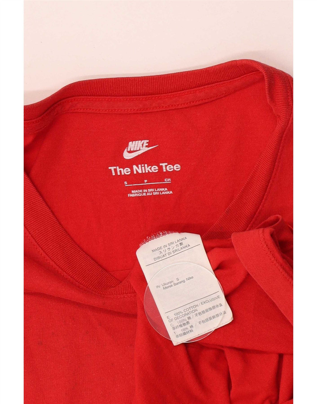Camiseta Nike Hombre Top Small Rojo Algodón