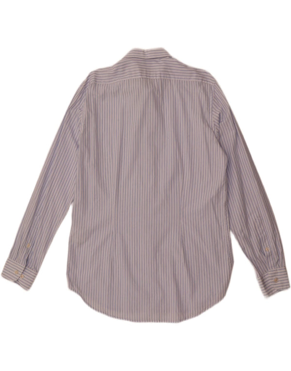 Camisa Carrera Hombre Grande Algodón Rayas Azules