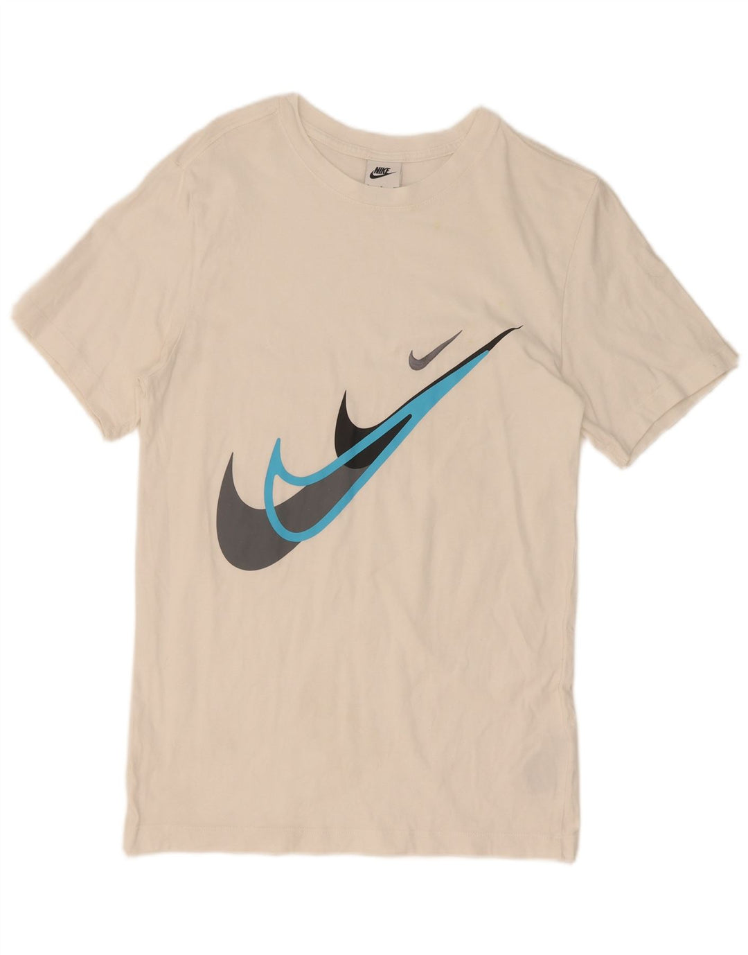 Nike - Camiseta gráfica para hombre, talla pequeña, algodón blanco