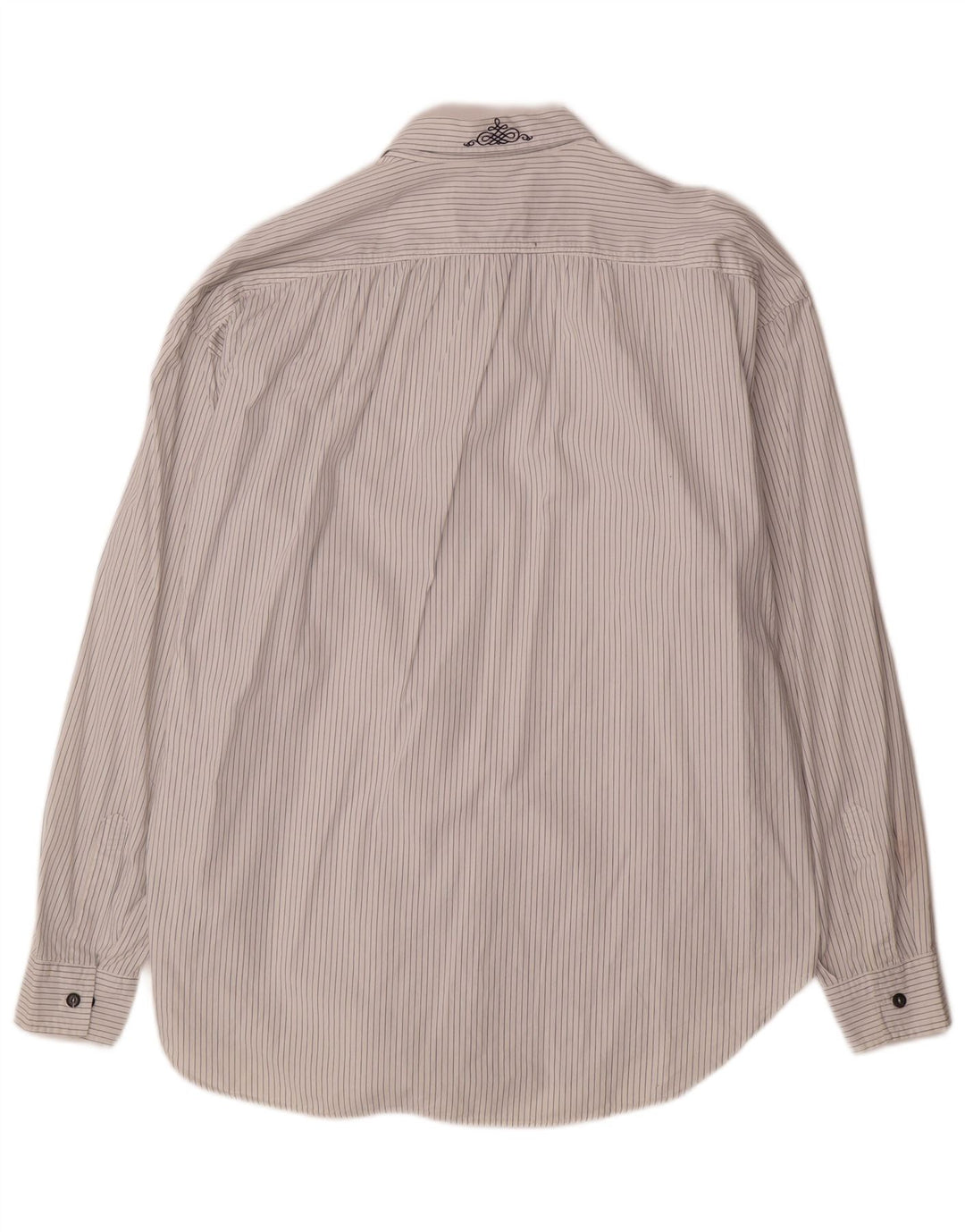 Camisa VINTAGE para hombre XL Algodón a rayas blancas