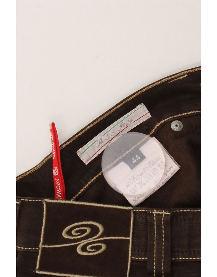 Nicwave Jeans ajustados para mujer IT 44 Medium W30 L34 Algodón marrón