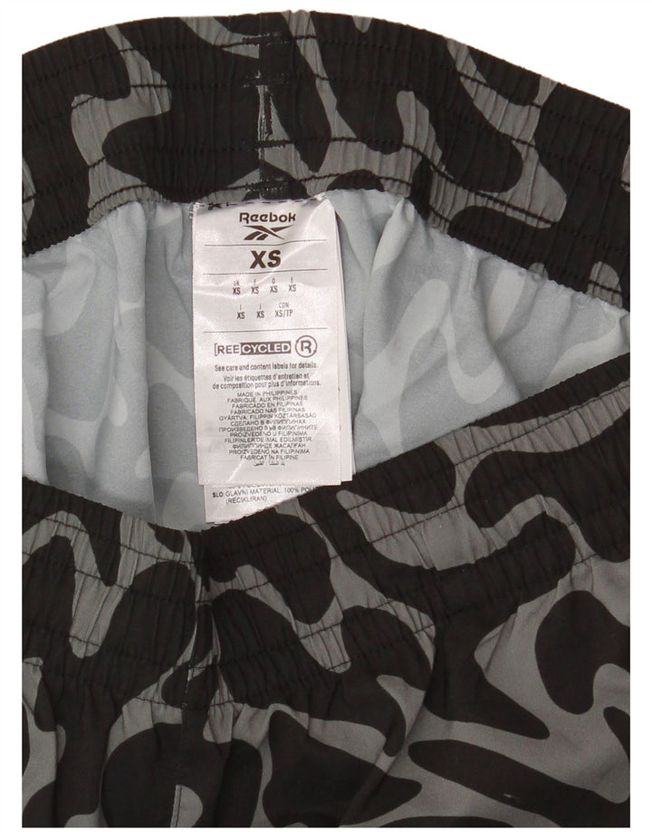 Reebok Pantalones cortos deportivos para hombre XS Negro Camuflaje Poliéster