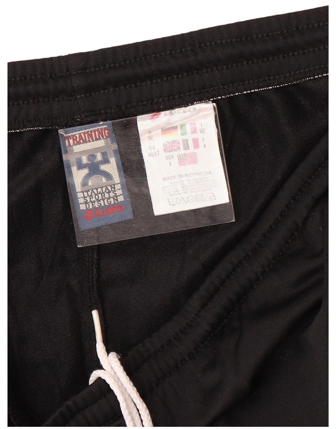 Lotto Pantalón Chándal Hombre UK 40/42 Large Poliéster Negro
