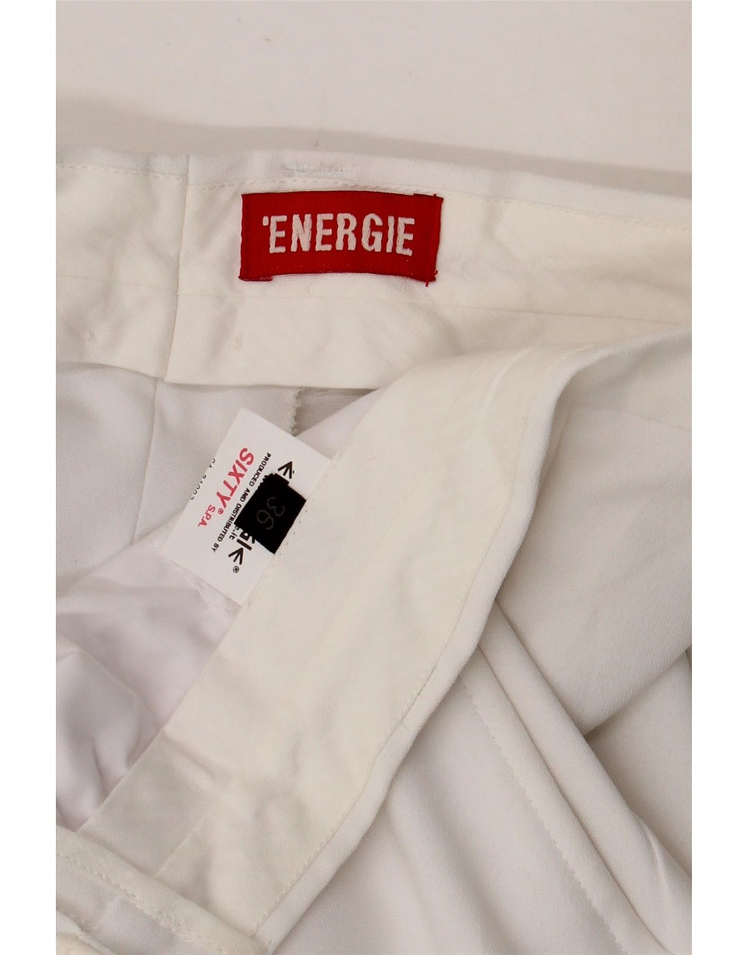 Pantalón chino recto Energie para hombre W36 L34 Poliéster blanco