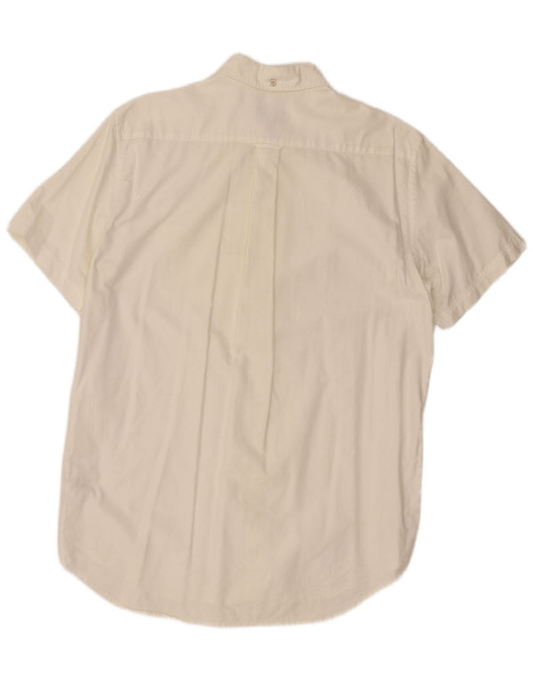 Gant Camisa de manga corta para hombre, ajuste regular, talla 39/40 15 3/4, mediana, blanca