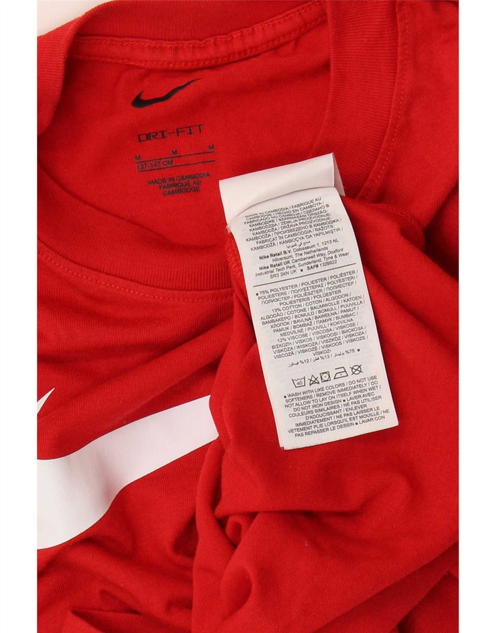 Nike Camiseta Dri Fit Graphic para niños 10-11 años Mediano Rojo Poliéster