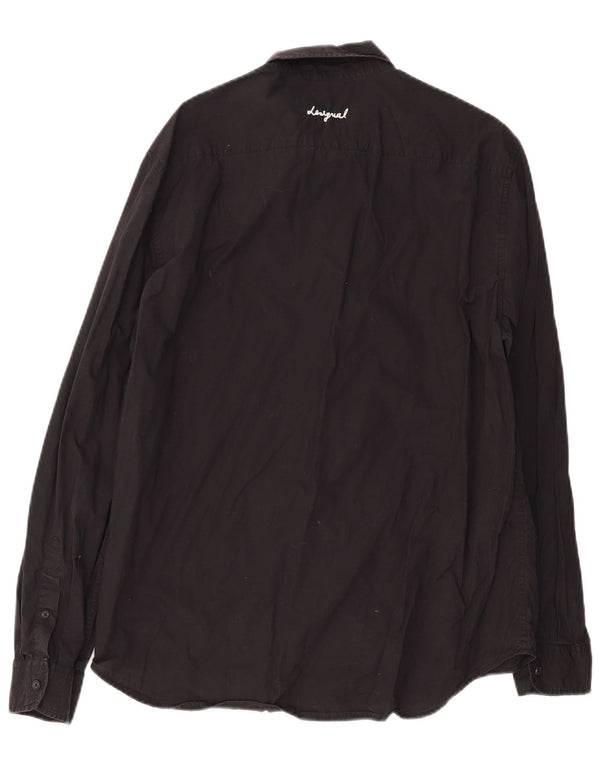 Desigual Hombre Camisa Graphic Regular Fit XL Algodón Negro