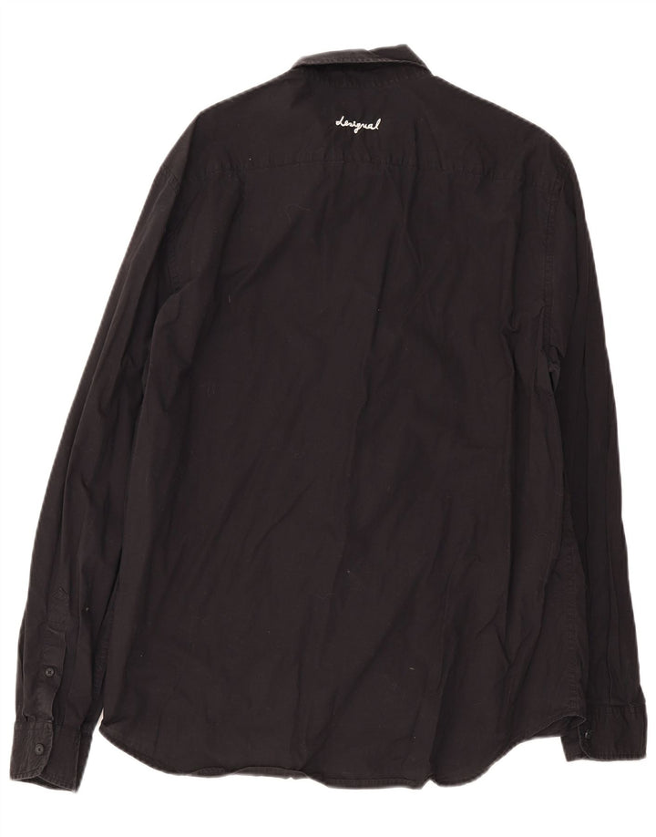 Desigual Hombre Camisa Graphic Regular Fit XL Algodón Negro
