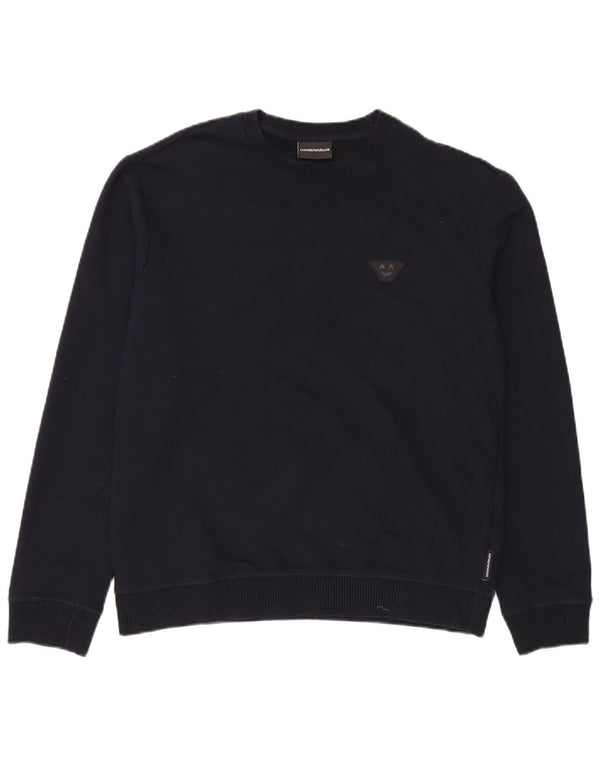 Emporio Armani Sudadera para mujer Jumper UK 18 XL Algodón azul marino