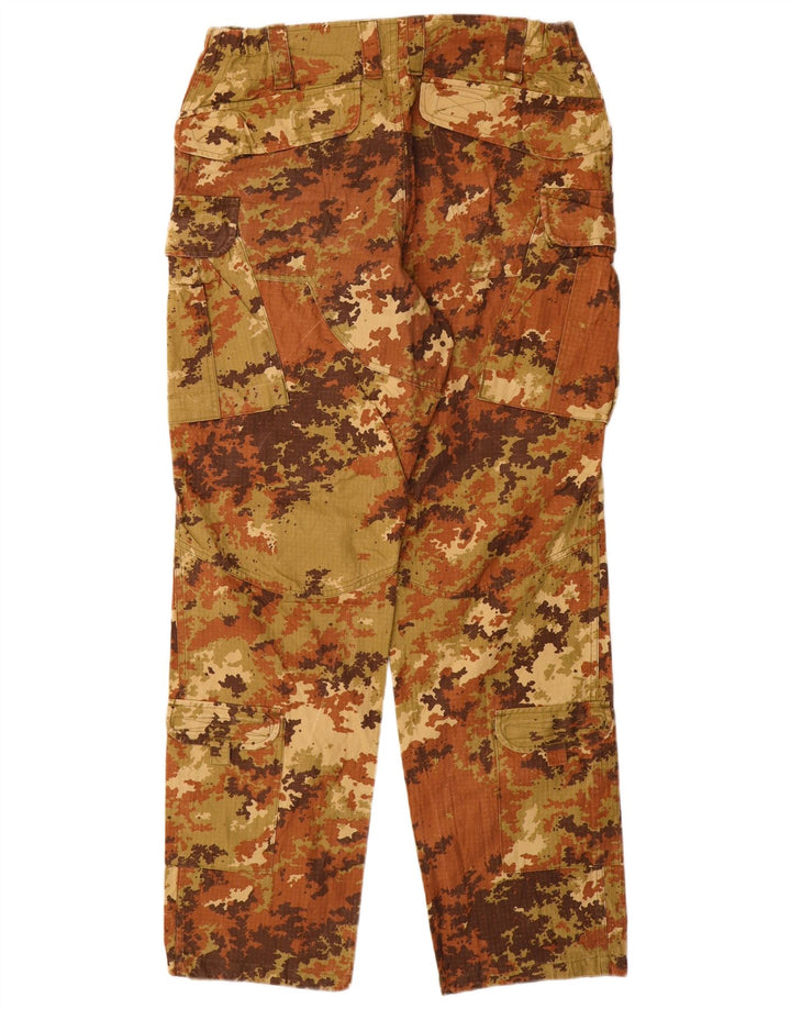 VINTAGE Pantalones cargo rectos para hombre IT 50 Grande W32 L31 Camuflaje beige