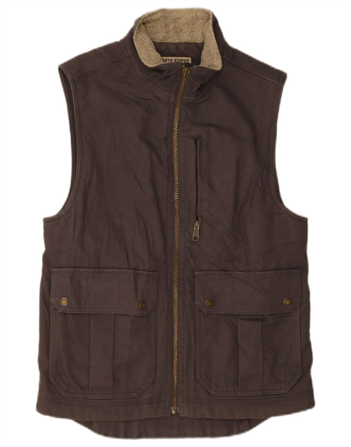 Duluth Trading Chaleco utilitario para hombre Reino Unido 36 Pequeño Algodón marrón