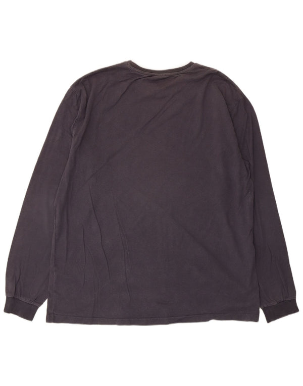 Fila Hombres Top Manga Larga Grande Gris Algodón