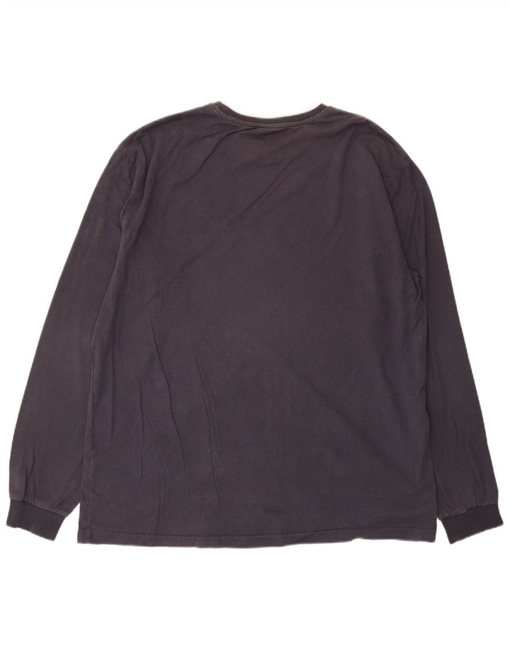 Fila Hombres Top Manga Larga Grande Gris Algodón