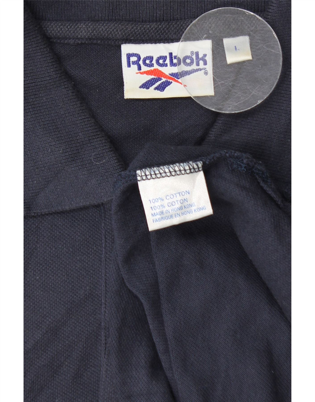 Polo Reebok Hombre Grande Azul Marino Algodón