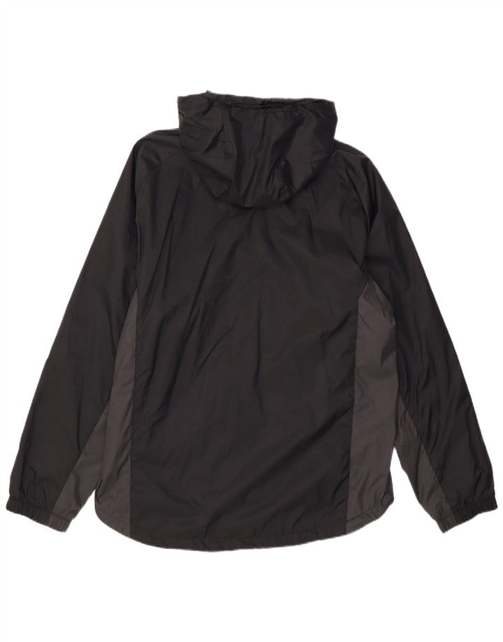 Nike Chaqueta impermeable con capucha para hombre UK 38 Medium Black Colourblock Nylon