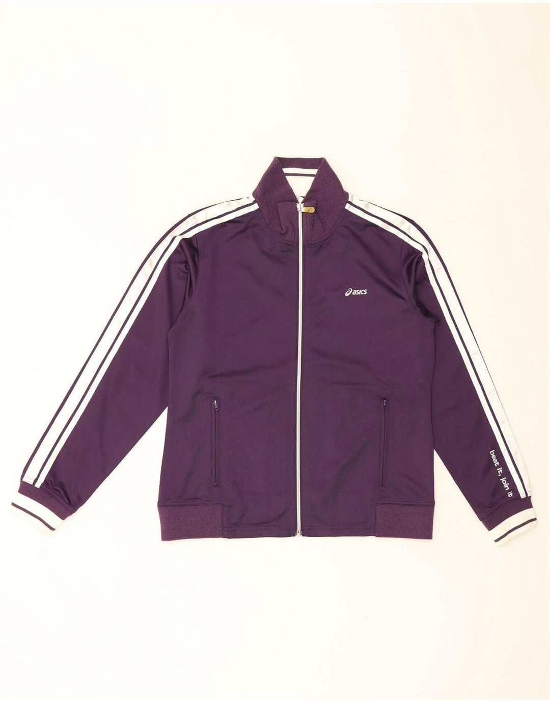 Asics - Chaqueta de chándal para mujer, talla 40, talla grande, color morado, poliéster