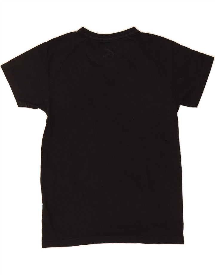 PUMA Mens T-Shirt Top Medium Black Cotton Vintage Puma and Second-Hand Puma from Messina Hembry 
