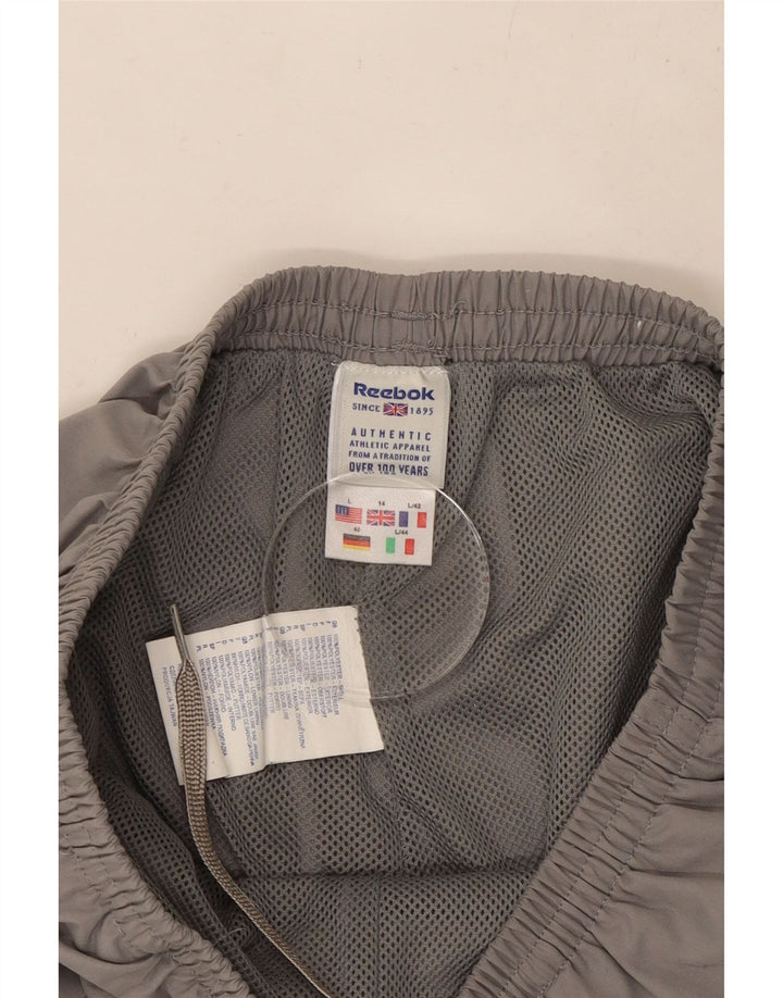 REEBOK Pantalones de chándal para mujer Joggers UK 44 Grande Gris Poliéster