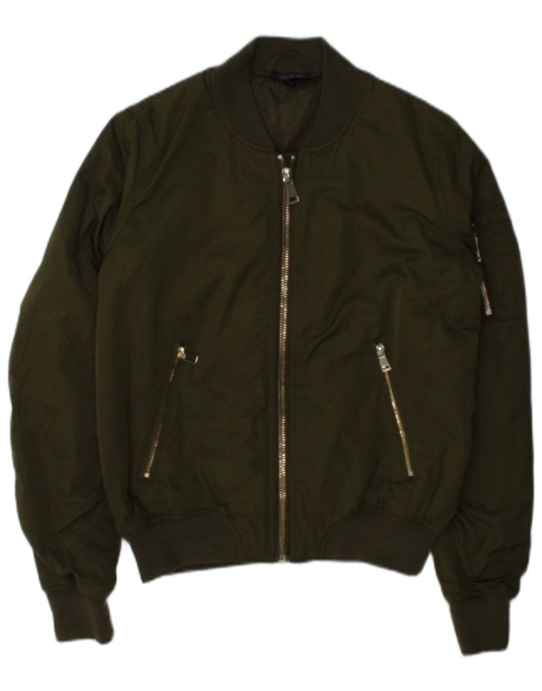 Topshop Chaqueta Bomber para Mujer UK 8 Small Caqui Poliéster