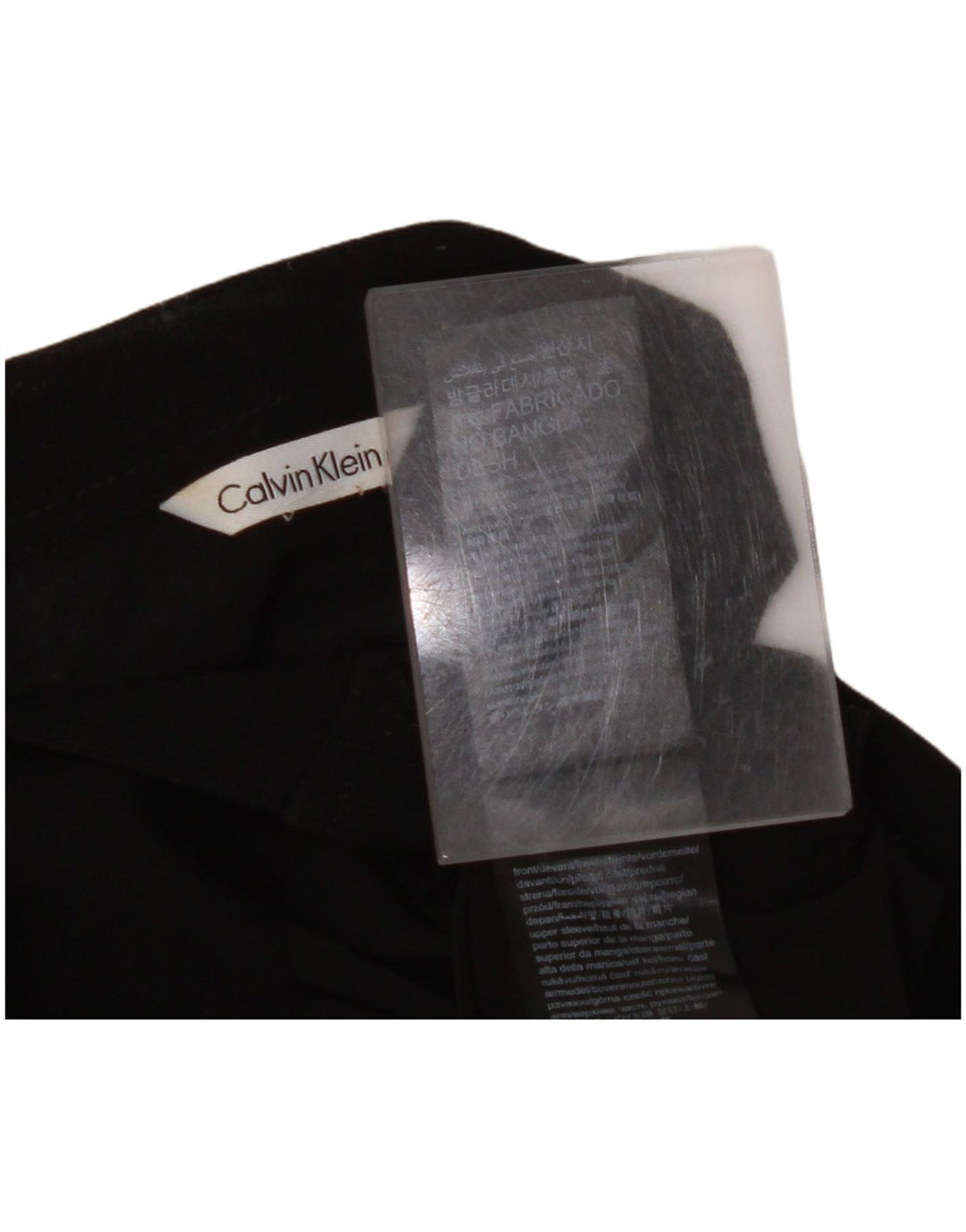 CALVIN KLEIN Blusa camisera para mujer UK 42 Mediana Poliéster negro