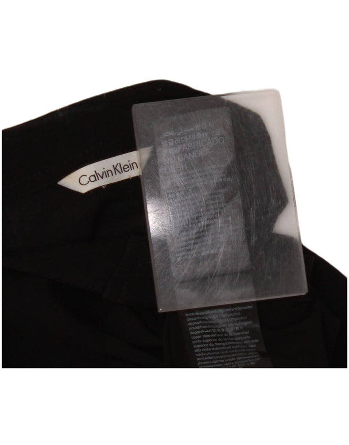 CALVIN KLEIN Blusa camisera para mujer UK 42 Mediana Poliéster negro