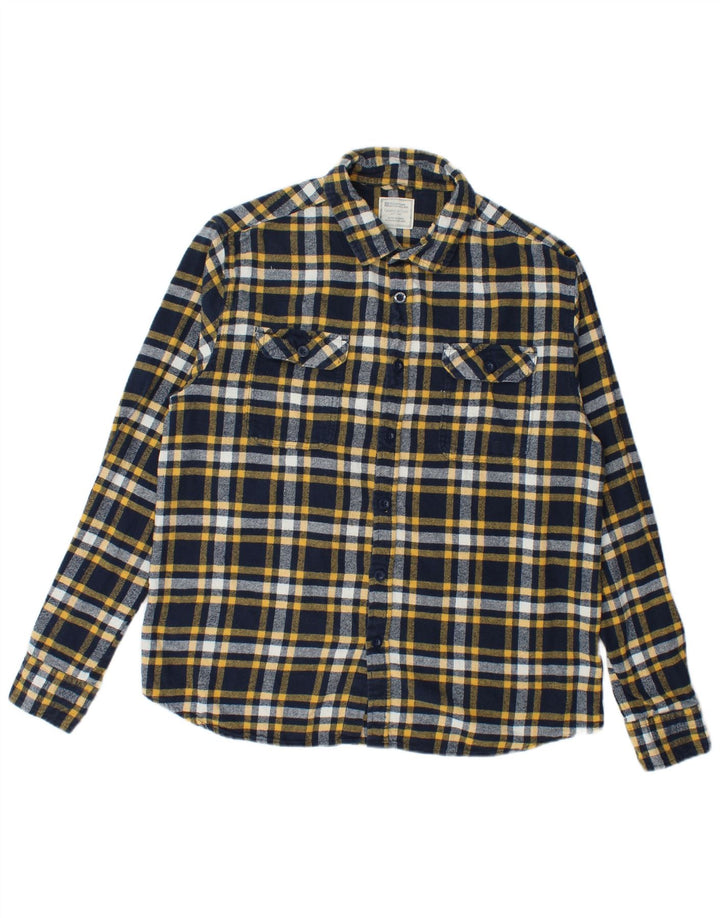 Camisa de franela para hombre de Mountain Warehouse Algodón a cuadros azul marino mediano