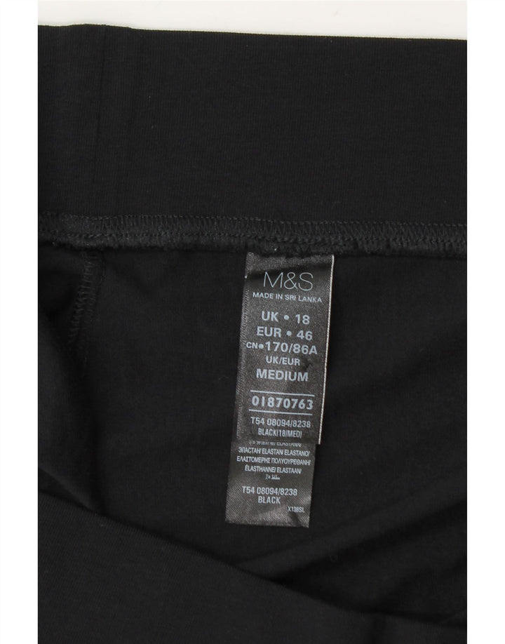 Marks & Spencer Leggings para mujer UK 40 XL Algodón negro