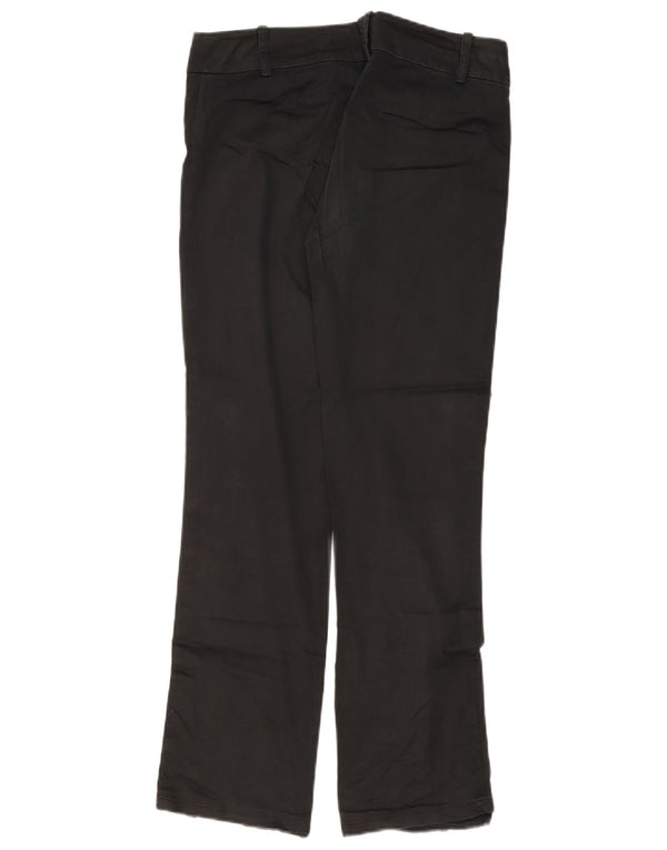 Zara Mujer Pantalones Casuales Rectos EU 38 Small W28 L29 Negro