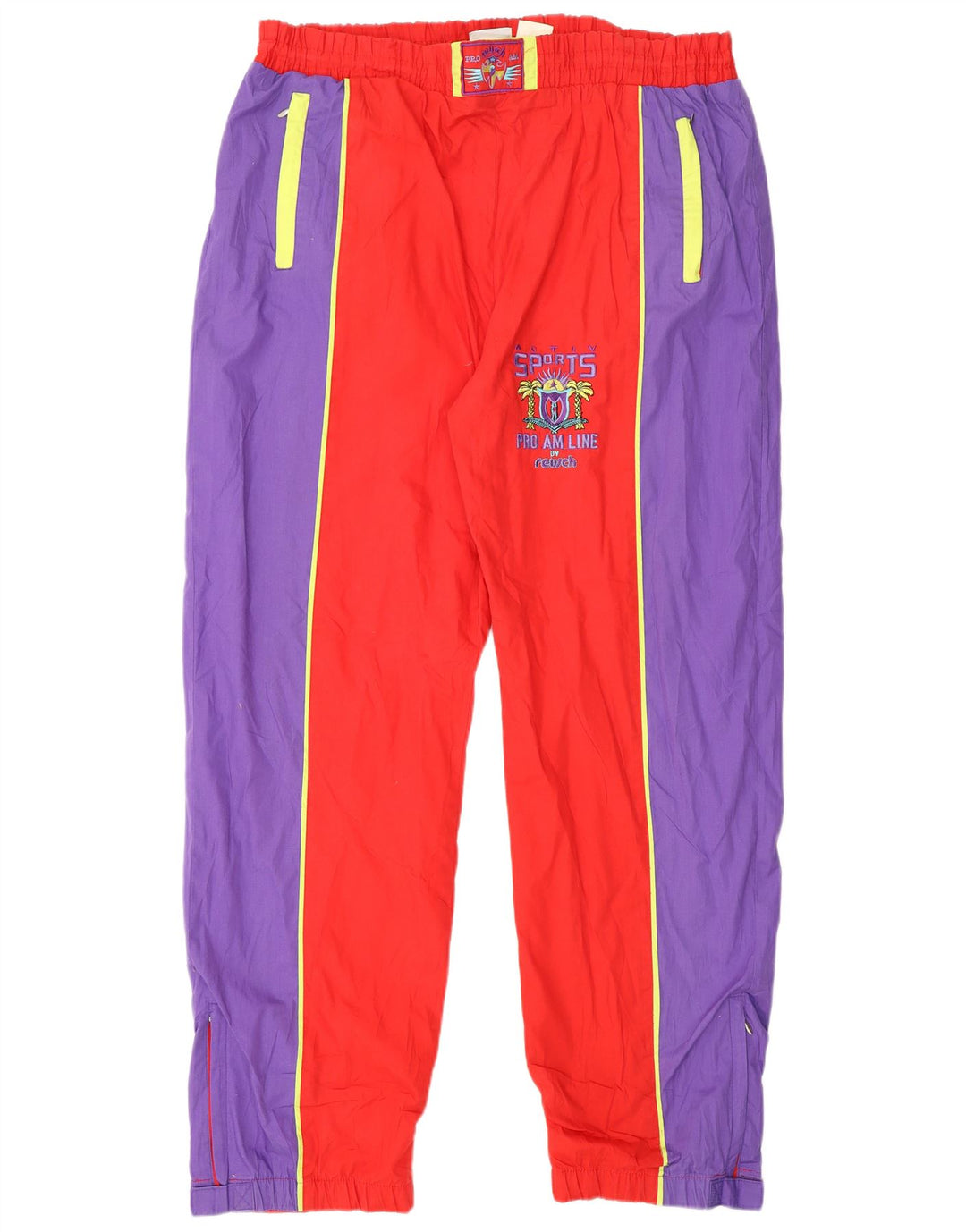 REUSCH Pantalones de chándal para hombre Joggers 2XL Rojo Colorblock