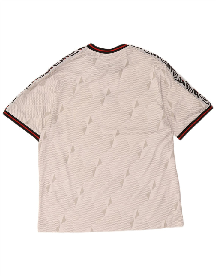 Umbro Hombre Camiseta Gráfica Top Grande Blanco Geométrico