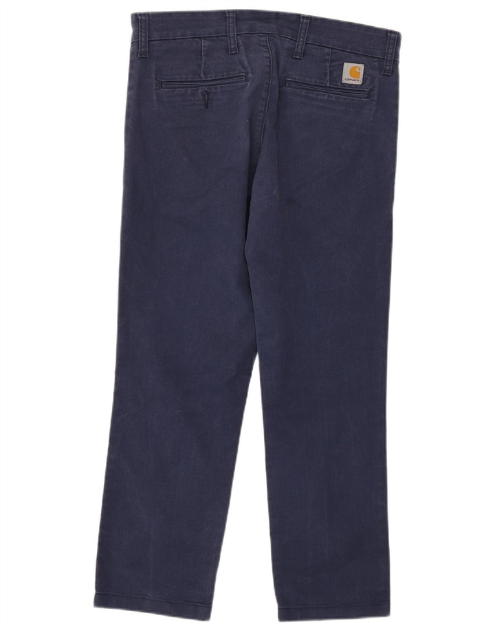 CARHARTT Pantalones chinos rectos Sid para mujer W31 L26 Algodón azul marino